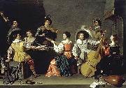 Jan van Bijlert Music society oil painting reproduction
